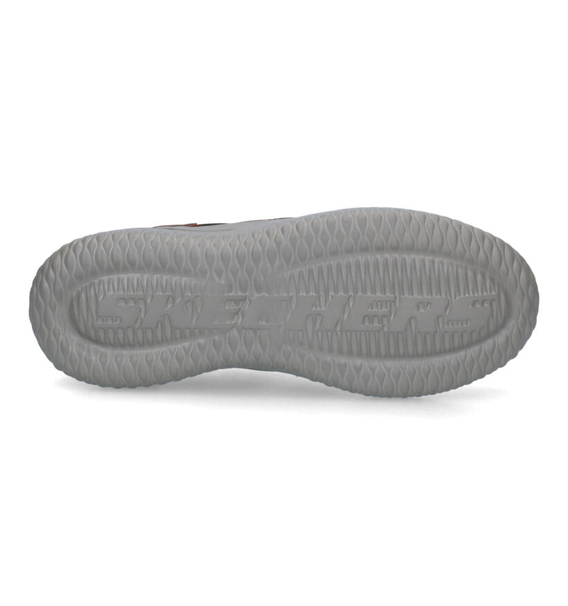 Skechers Delson 3.0 Ezra Cognac Slip-on Sneakers in leer (327846)