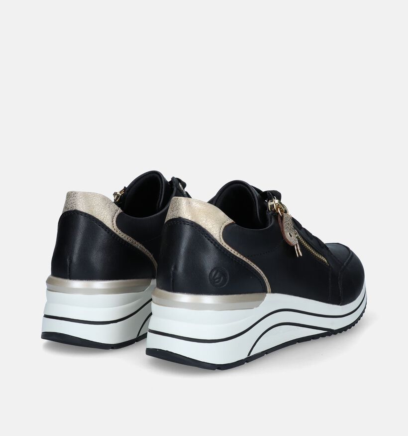 Remonte Baskets casual en Noir pour femmes (347237) - pour semelles orthopédiques