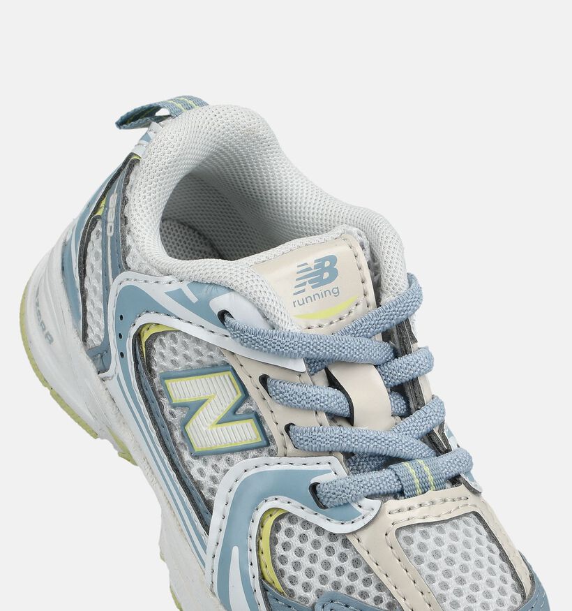 New Balance 530 Baskets basses en Bleu/Vert pour filles, gar&ccedil;ons (375134) - pour semelles orthop&eacute;diques