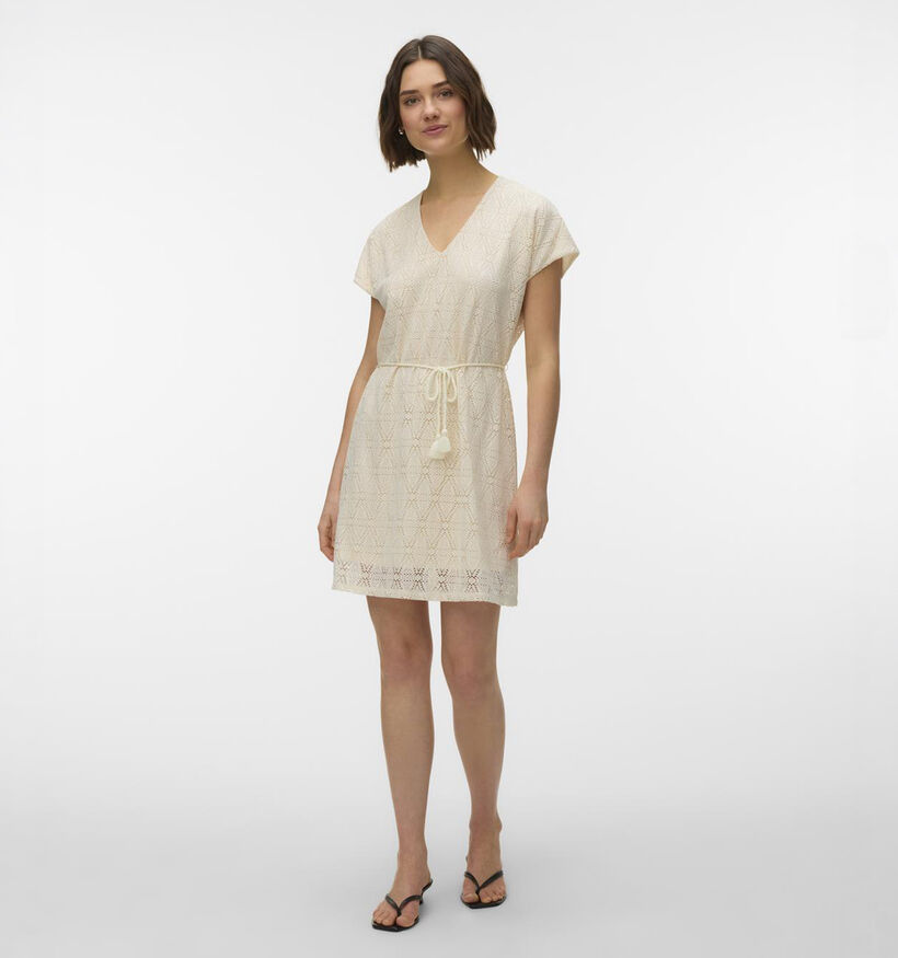 Vero Moda Maya Lichtbeige Korte Jurk voor dames (369387)