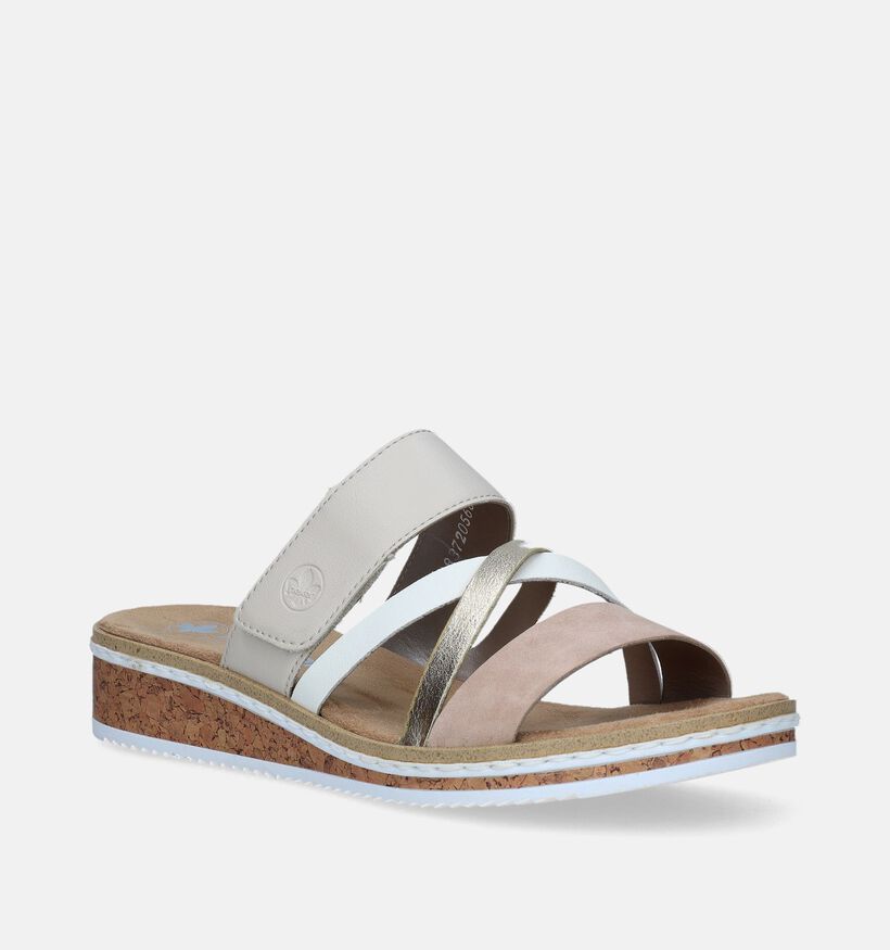 Rieker Nu-pieds compensées en Beige pour femmes (339062)