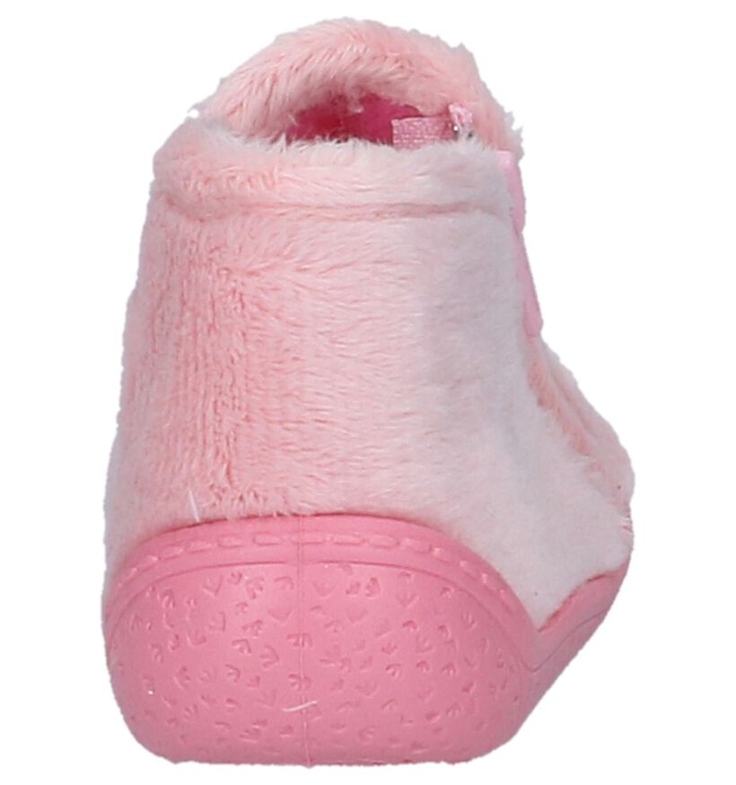 Milo & Mila Pantoufles fermées en Rose clair en textile (224069)