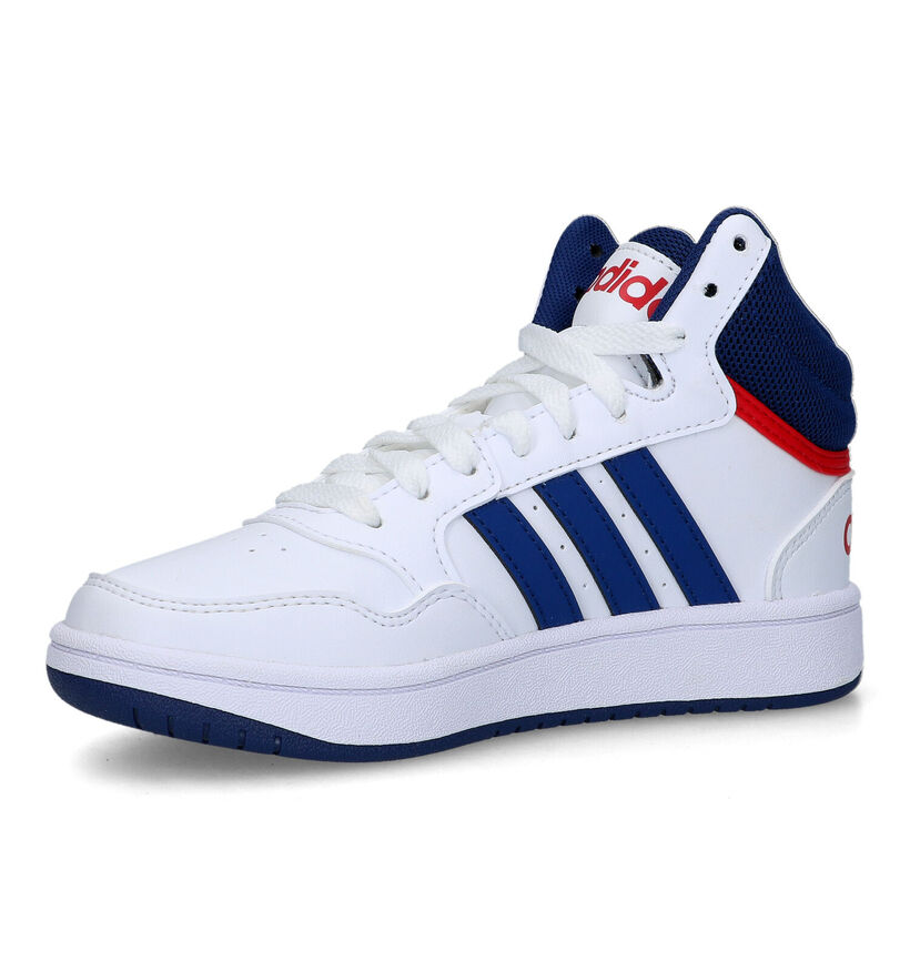adidas Hoops Mid 3.0 Witte Hoge Sneakers in kunstleer (311334)