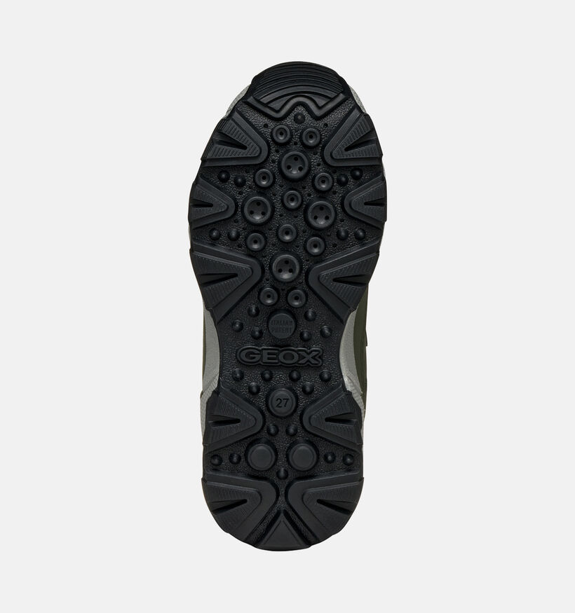 Geox Magnetar Boy Baskets montantes en Vert kaki pour gar&ccedil;ons (377749) - pour semelles orthop&eacute;diques