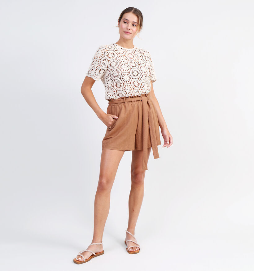 Pieces Linda Cognac Short voor dames (326824)