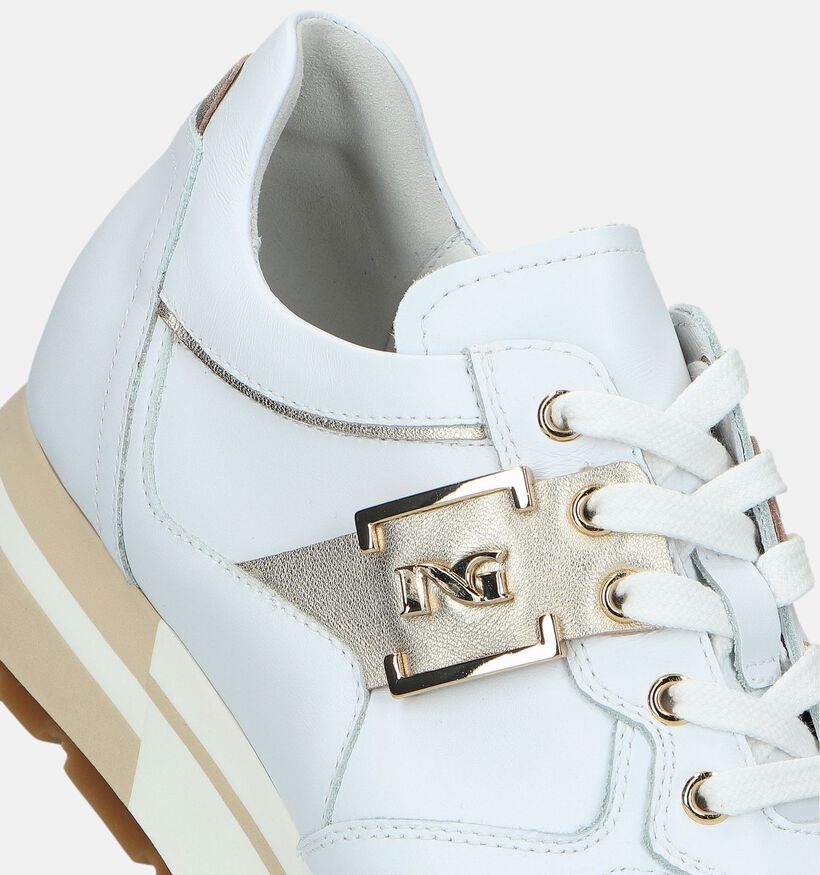 NeroGiardini Witte Sneakers voor dames (339444) - geschikt voor steunzolen