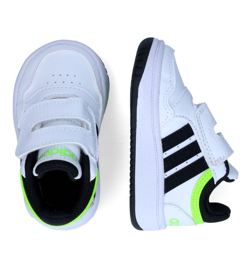 adidas Hoops 3.0 Witte Sneakers voor jongens (301164) - geschikt voor steunzolen