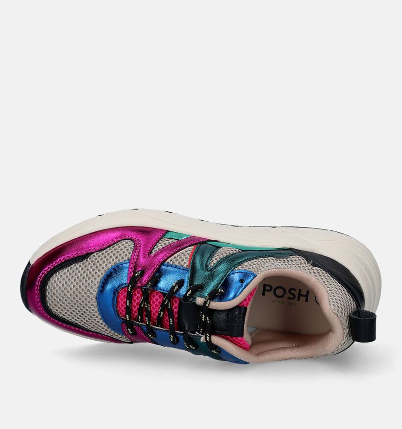 Poelman Baskets casual en Fuchsia pour femmes (341304)