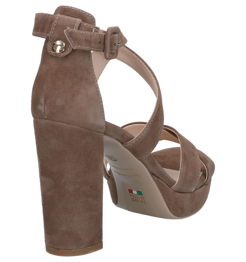 NeroGiardini Taupe Sandalen in daim (270557)