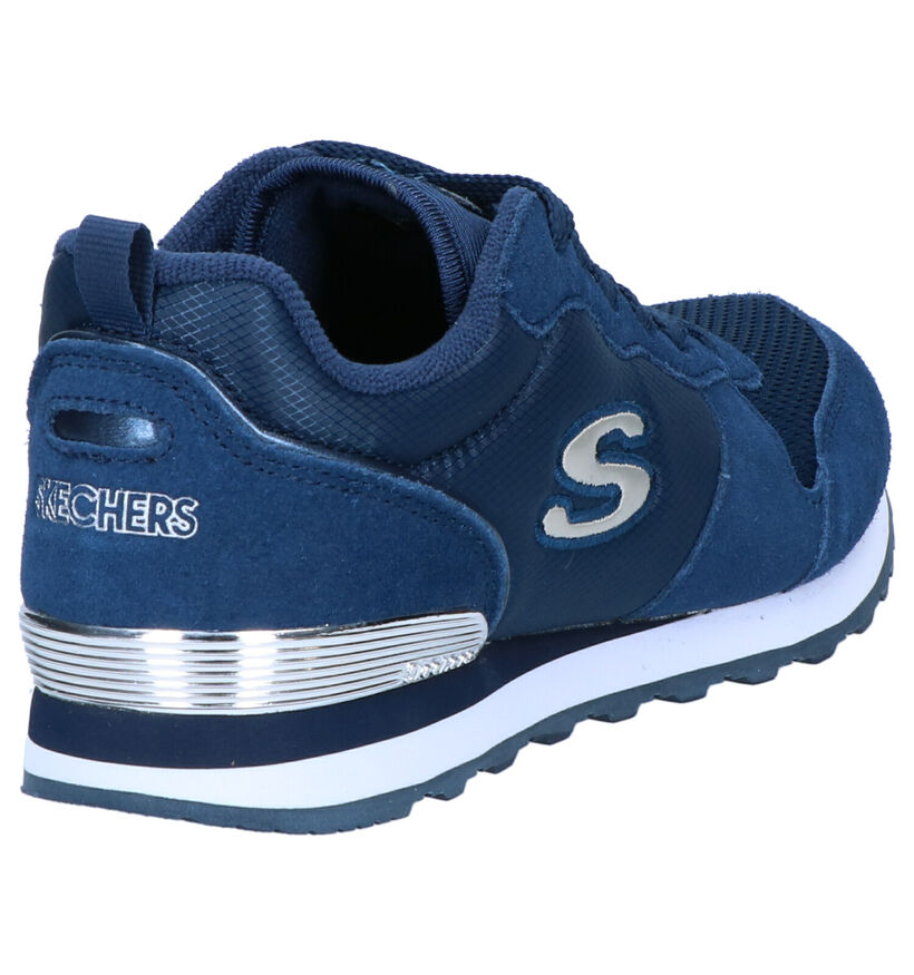 Skechers Blauwe Sneakers in daim (265020)