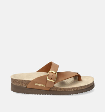 Mephisto Helen Nu-pieds Noir/Or/Cognac