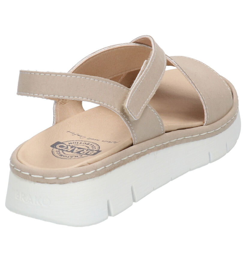 Brako Anatomics Lichtbeige Sandalen in leer (272900)