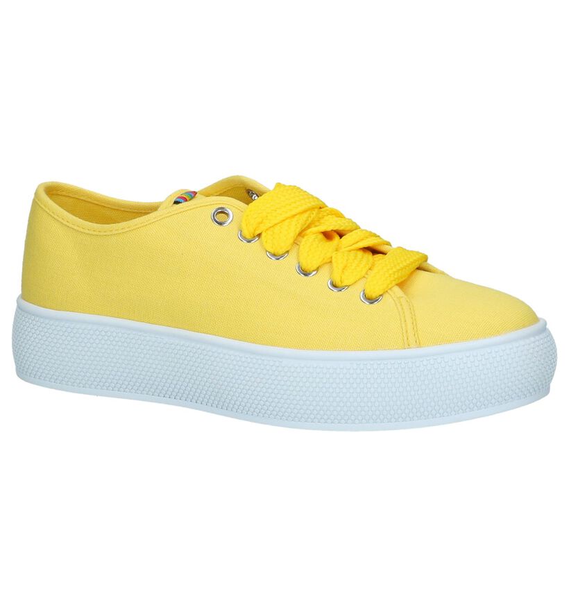 Esprit Baskets basses en Jaune en textile (221853)