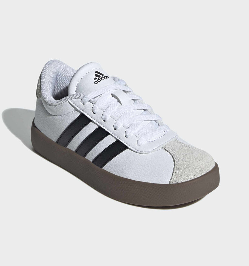 adidas VL Court 3.0 Baskets en Blanc pour filles, garçons (365316) - pour semelles orthopédiques