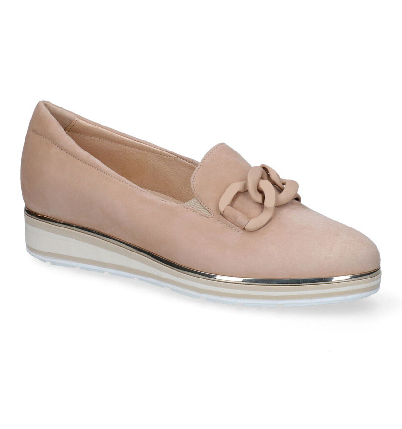 Softwaves Beige Mocassins in daim (308390)