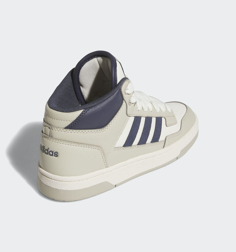 adidas Rapid Court Mid Baskets montantes en Beige pour filles, garçons (359673) - pour semelles orthopédiques