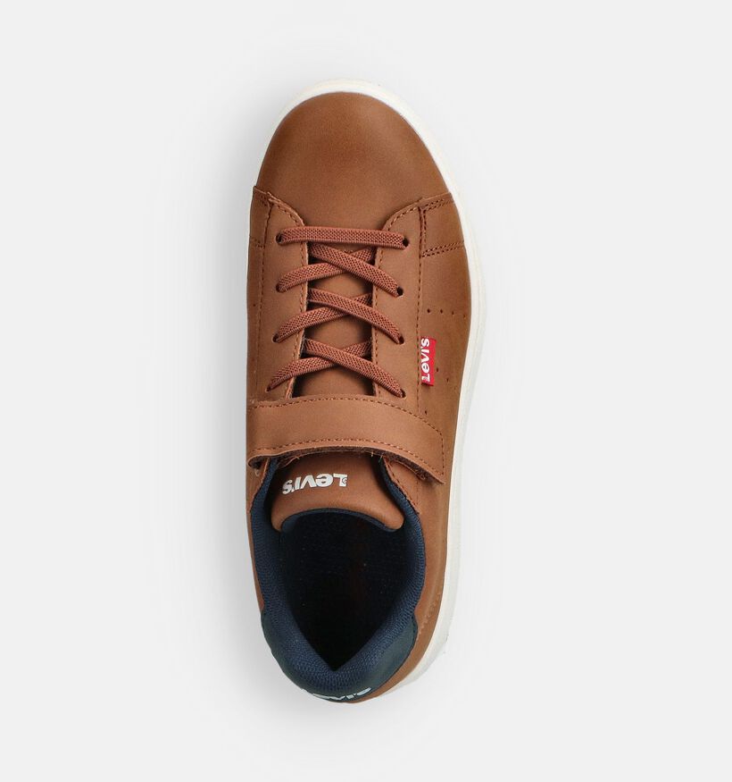 Levi's Avenue Cognac Velcroschoenen voor jongens (363424) - geschikt voor steunzolen