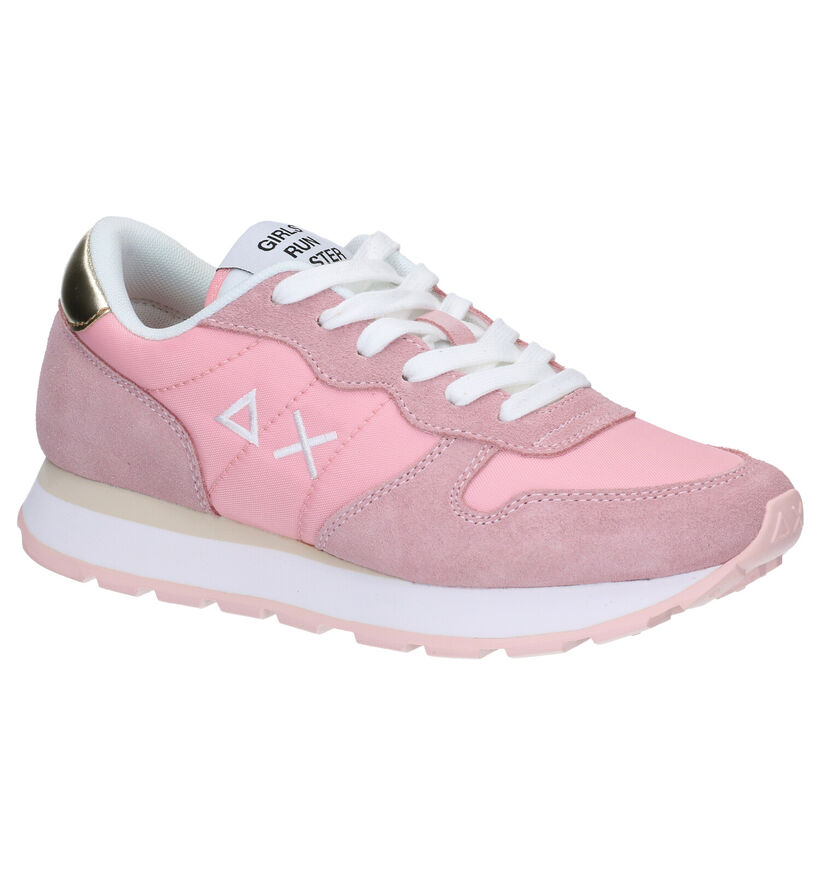 Sun 68 Ally Solid Nylon Fuchsia Sneakers in nubuck (304668)