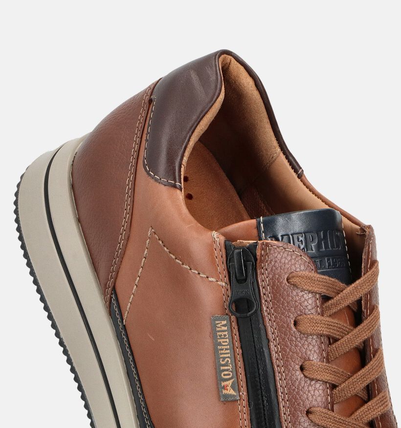 Mephisto Gilford Nevada Cognac Rits-Veterschoenen voor heren (370189) - geschikt voor steunzolen