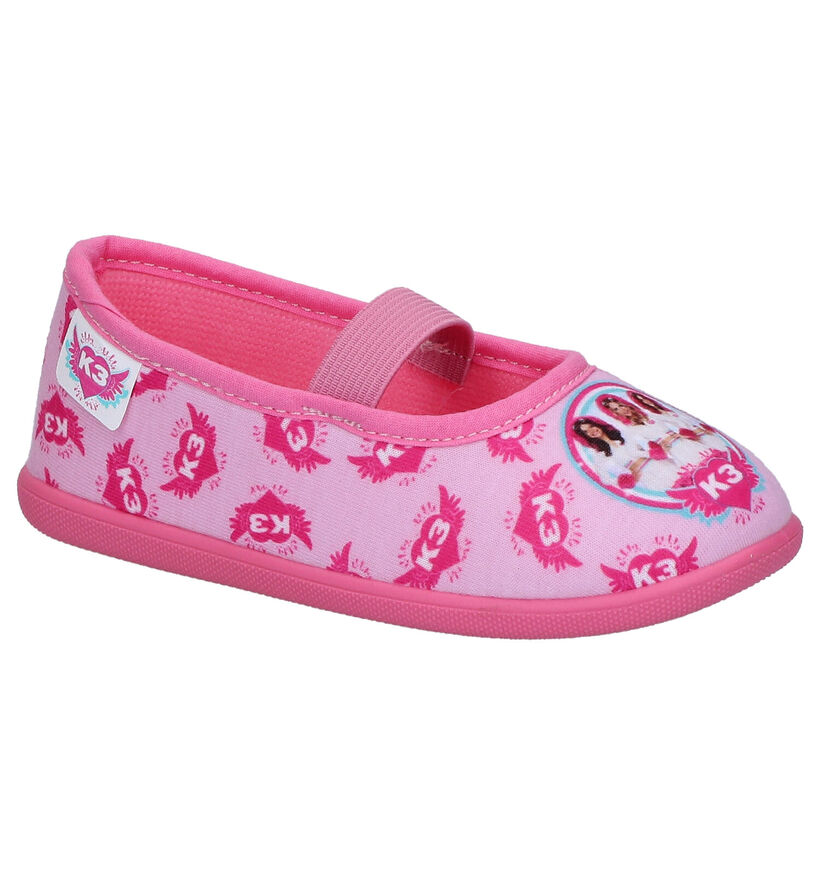 K3 Roze Pantoffels in stof (275767)