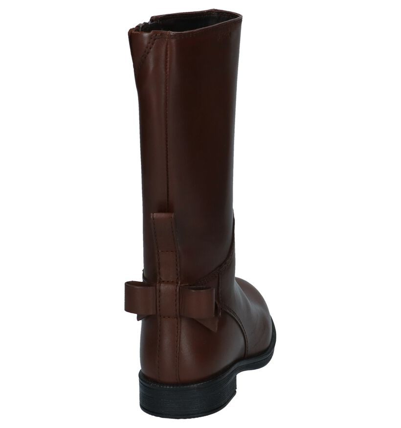 Geox Bottes hautes en Brun foncé en cuir (223146)