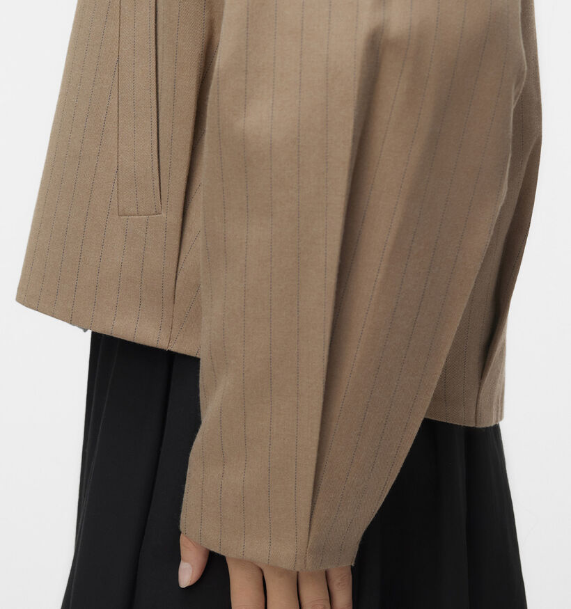 Vero Moda Norasia Manteau court en Beige fonc&eacute; pour femmes (385871)