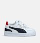 Puma Shuffle Downtown Witte Sneakers voor jongens, meisjes (359198) - geschikt voor steunzolen