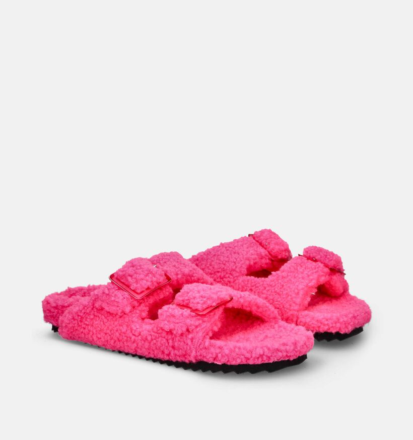 Colors of California Pantoufles ouvertes en Fuchsia pour femmes (300191)
