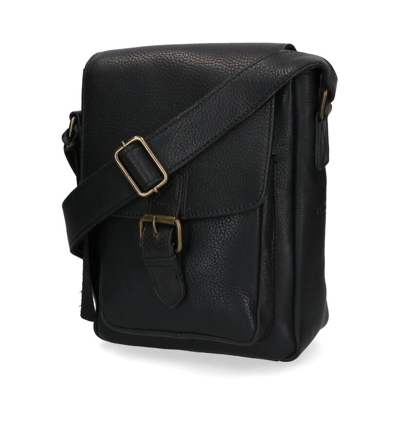 Burkely Ranger Zwarte Crossbody Tas in leer (312239)