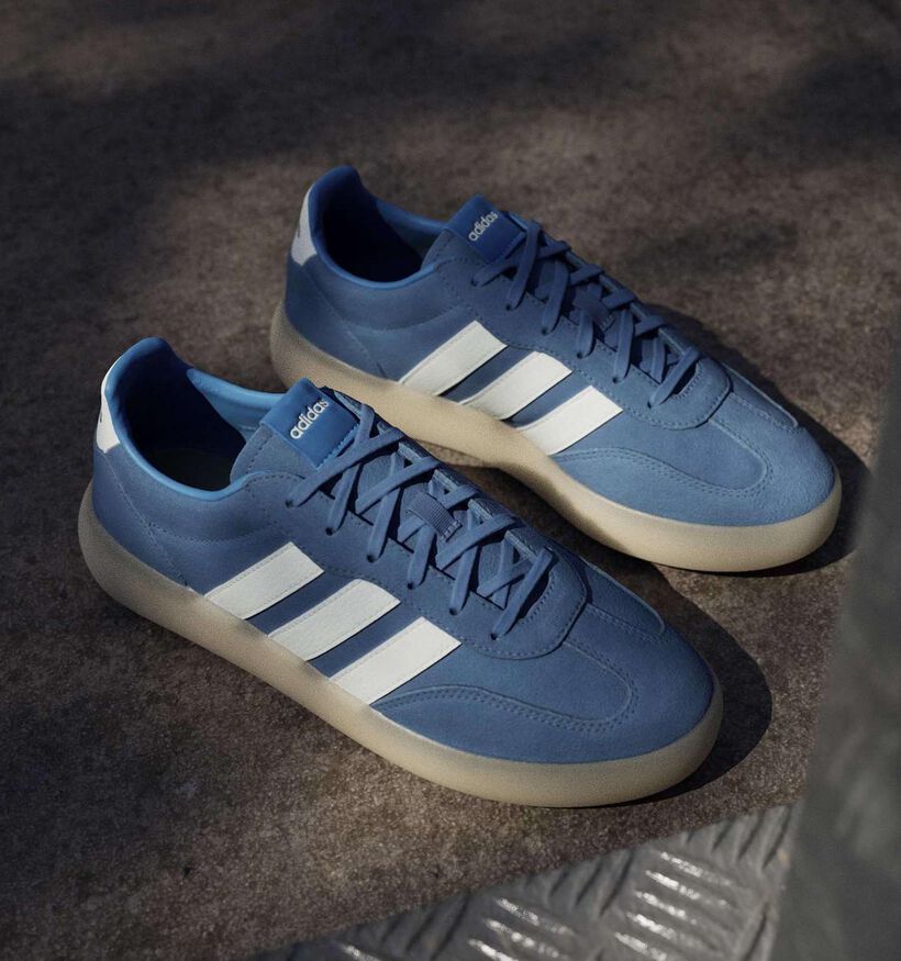 adidas Barreda Decode lux Baskets basses en Bleu pour hommes (372951) - pour semelles orthop&eacute;diques