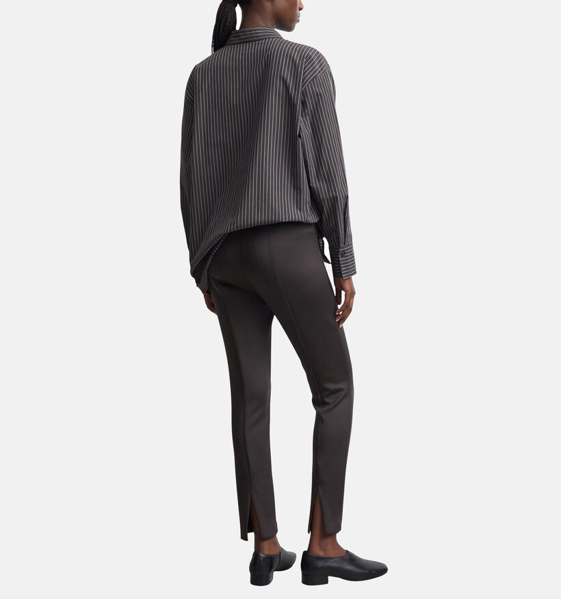 comma Jersey Pantalon classique en Brun fonc&eacute; pour femmes (381786)