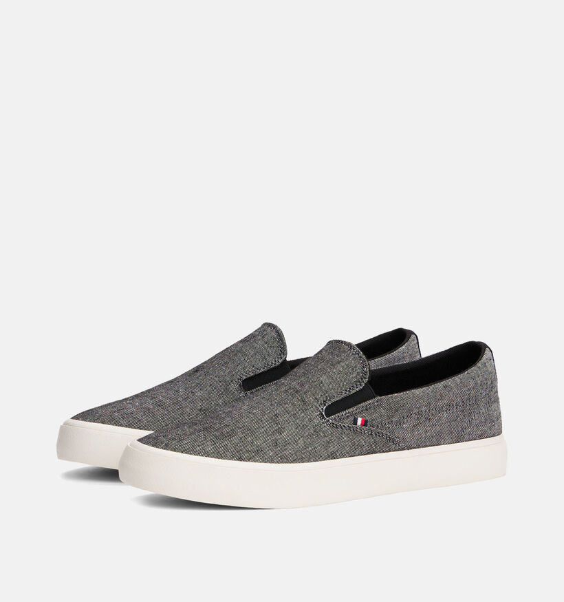 Tommy Hilfiger HI Vulc Low Slip-on Chaussures à enfiler en Gris pour hommes (352826) - pour semelles orthopédiques