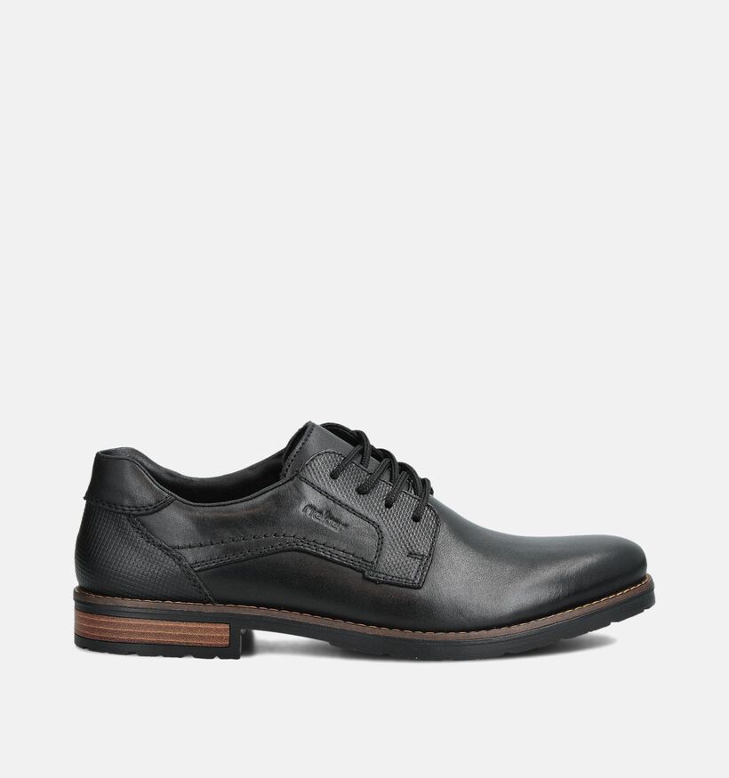 Rieker Zwarte Veterschoenen voor heren (376526) - geschikt voor steunzolen
