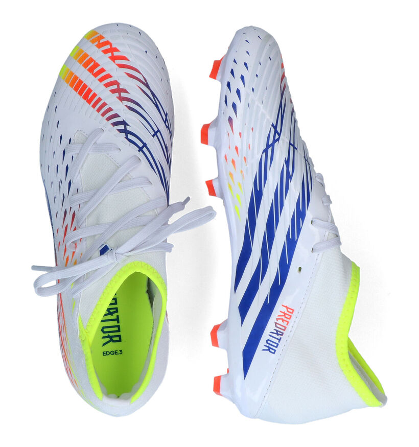 adidas Predator Edge Chaussures de foot en Blanc en simili cuir (325789)