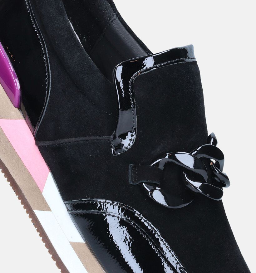 Nathan-Baume Chaussures &agrave; enfiler en Noir pour femmes (348011) - pour semelles orthop&eacute;diques