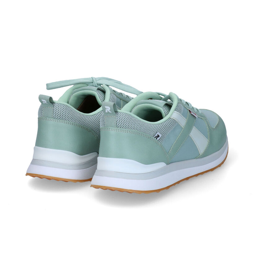 Rieker Groene Sneakers in kunstleer (310173)