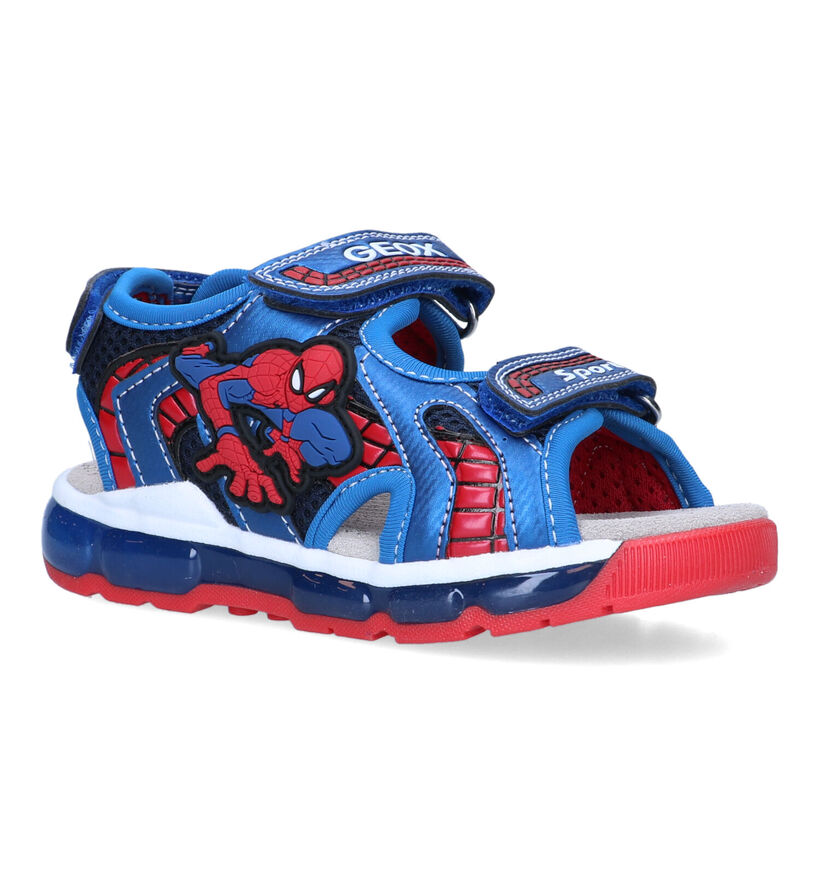 Geox Android Marvel Spiderman Blauwe Sandalen in kunstleer (321558)