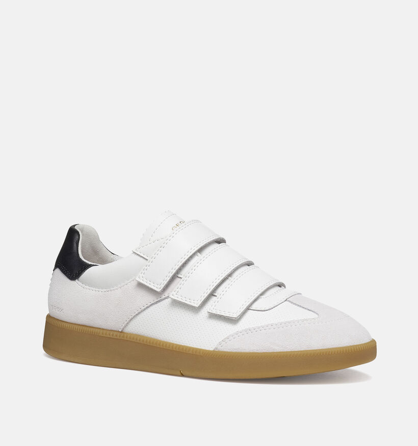 Geox Meleda Witte Velcroschoenen voor dames (368197) - geschikt voor steunzolen