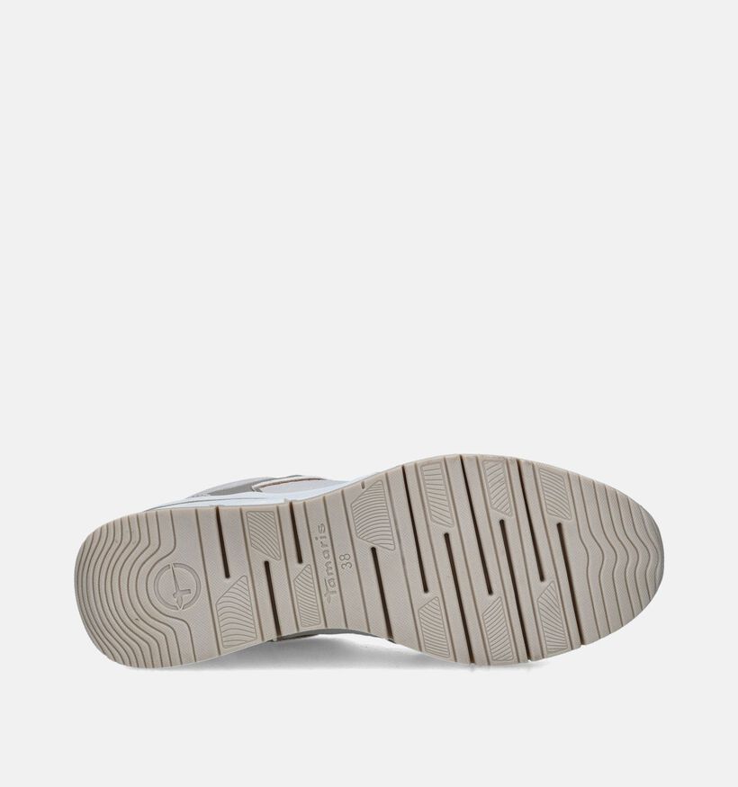 Tamaris Ecru Sneakers met sleehak voor dames (351515) - geschikt voor steunzolen