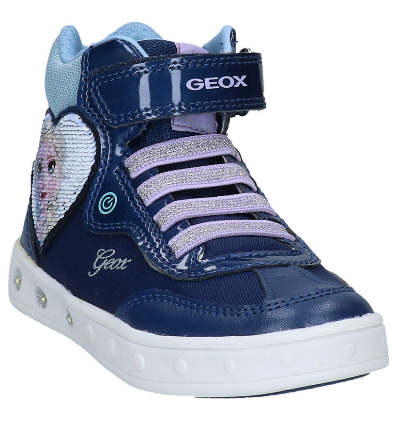 Geox Baskets en Bleu en simili cuir (292475)