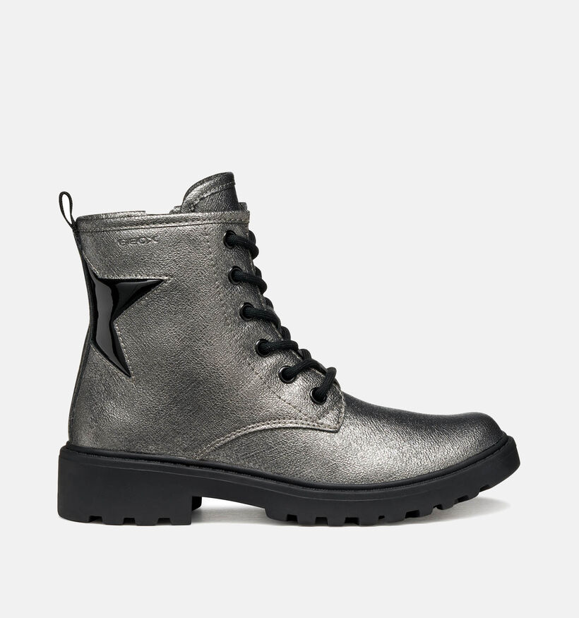Geox Casey Zwarte Boots Geox Casey Zilveren Boots voor meisjes (360381) - geschikt voor steunzolen