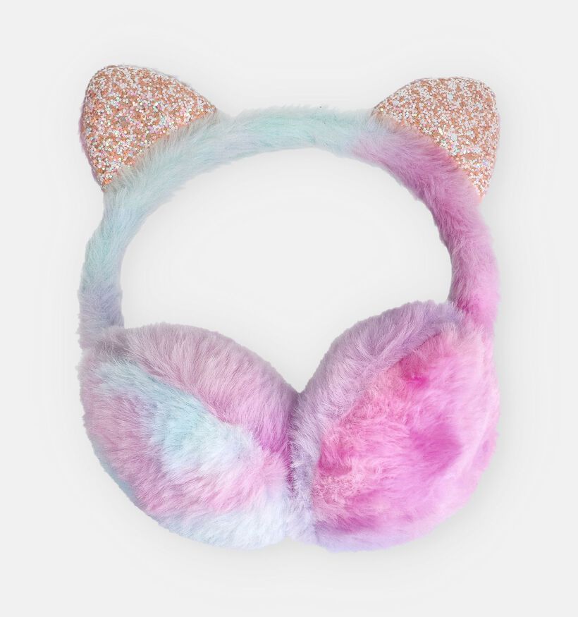 Via Limone Cat Ears Cache-oreilles en Bleu/Rose pour filles (367441)