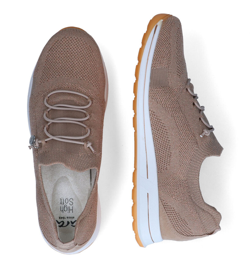 Ara Osaka 2.0 Taupe Sneakers in stof (307668)
