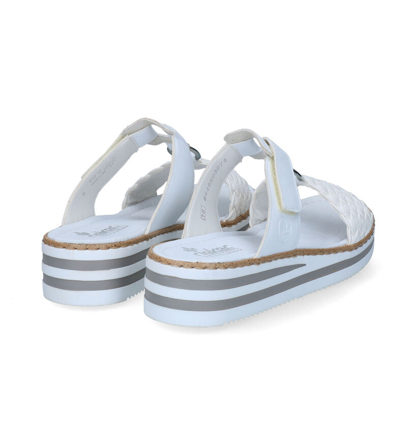 Rieker Witte Slippers in kunstleer (306794)