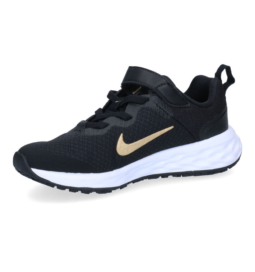 Nike Revolution 6 PS Zwarte Sneakers in kunstleer (316275)