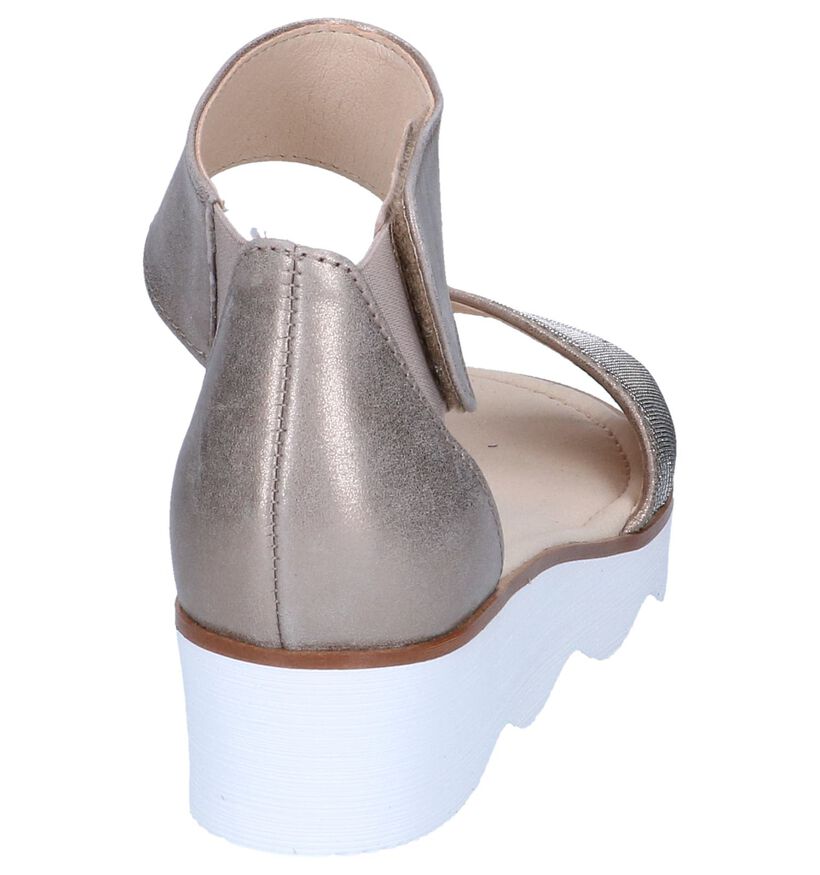 Gouden Sandalen Gabor Best Fitting in stof (245453)