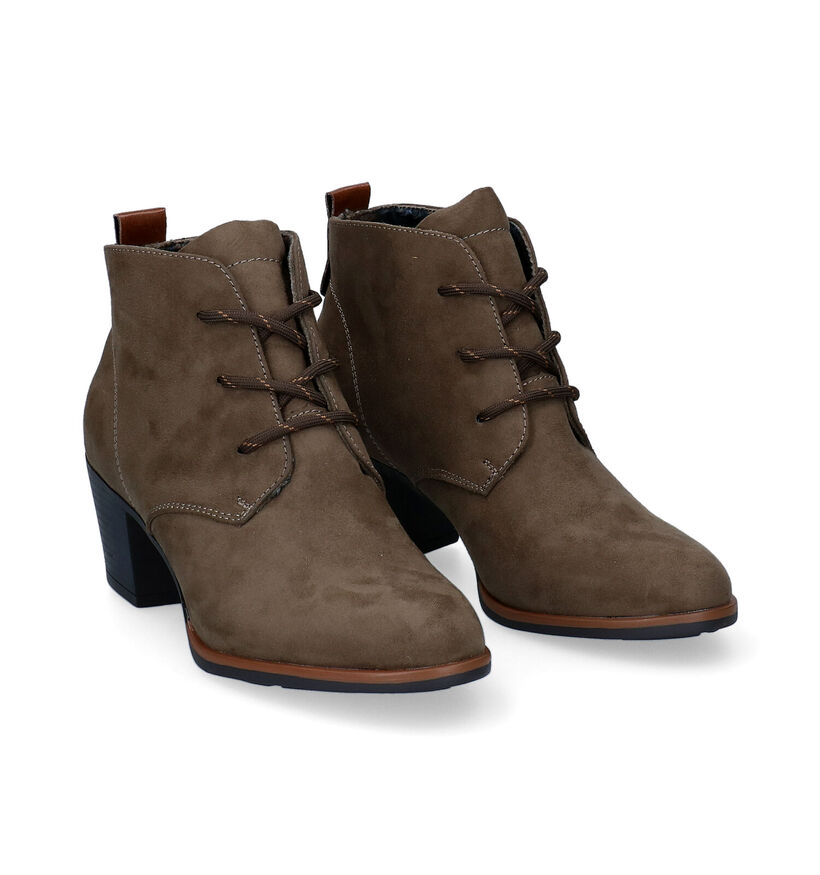 Signatur Bottines à lacets en Cognac pour femmes (314419)