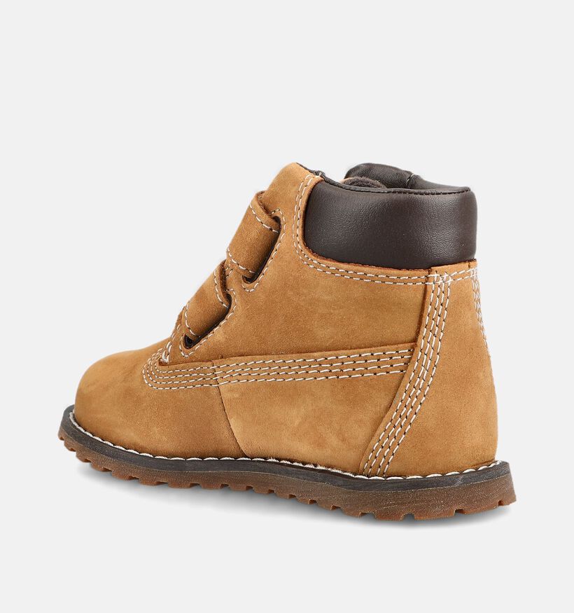 Timberland Pokey Pine Baskets montantes en Cognac pour gar&ccedil;ons (377385)