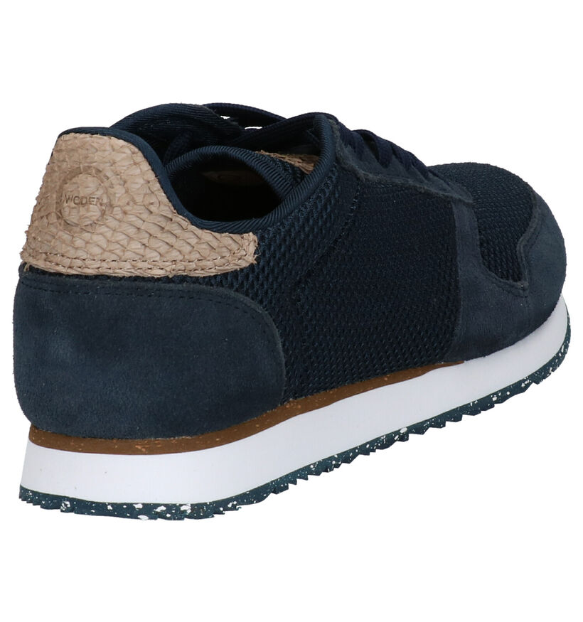 Woden Blauwe Sneakers in stof (254188)