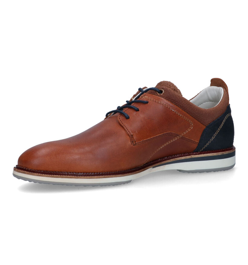 Bullboxer Chaussures à lacets en Cognac pour hommes (319442) - pour semelles orthopédiques